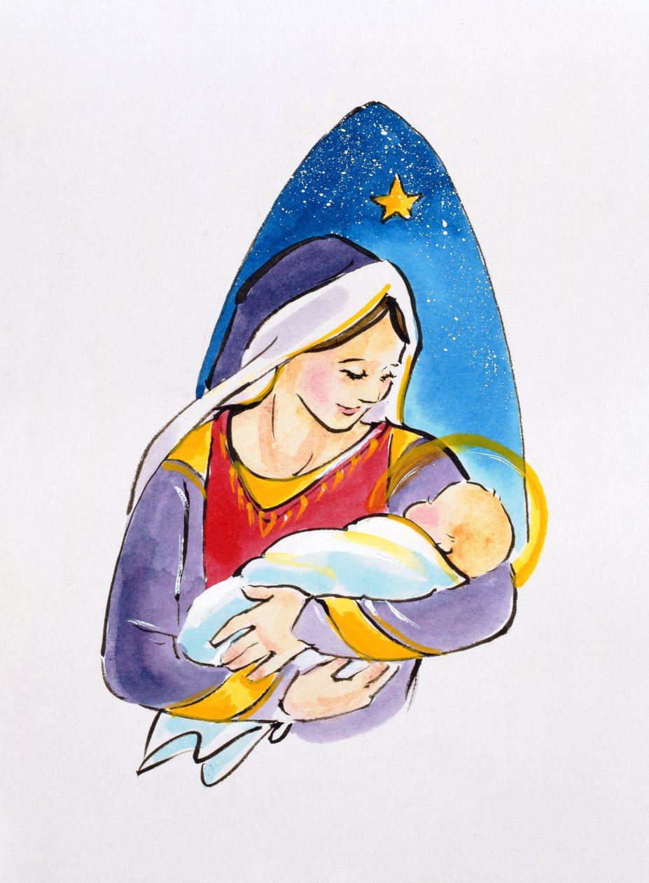 Madonna és gyermeke, 1996 (wc) alkotó: Diane Matthes