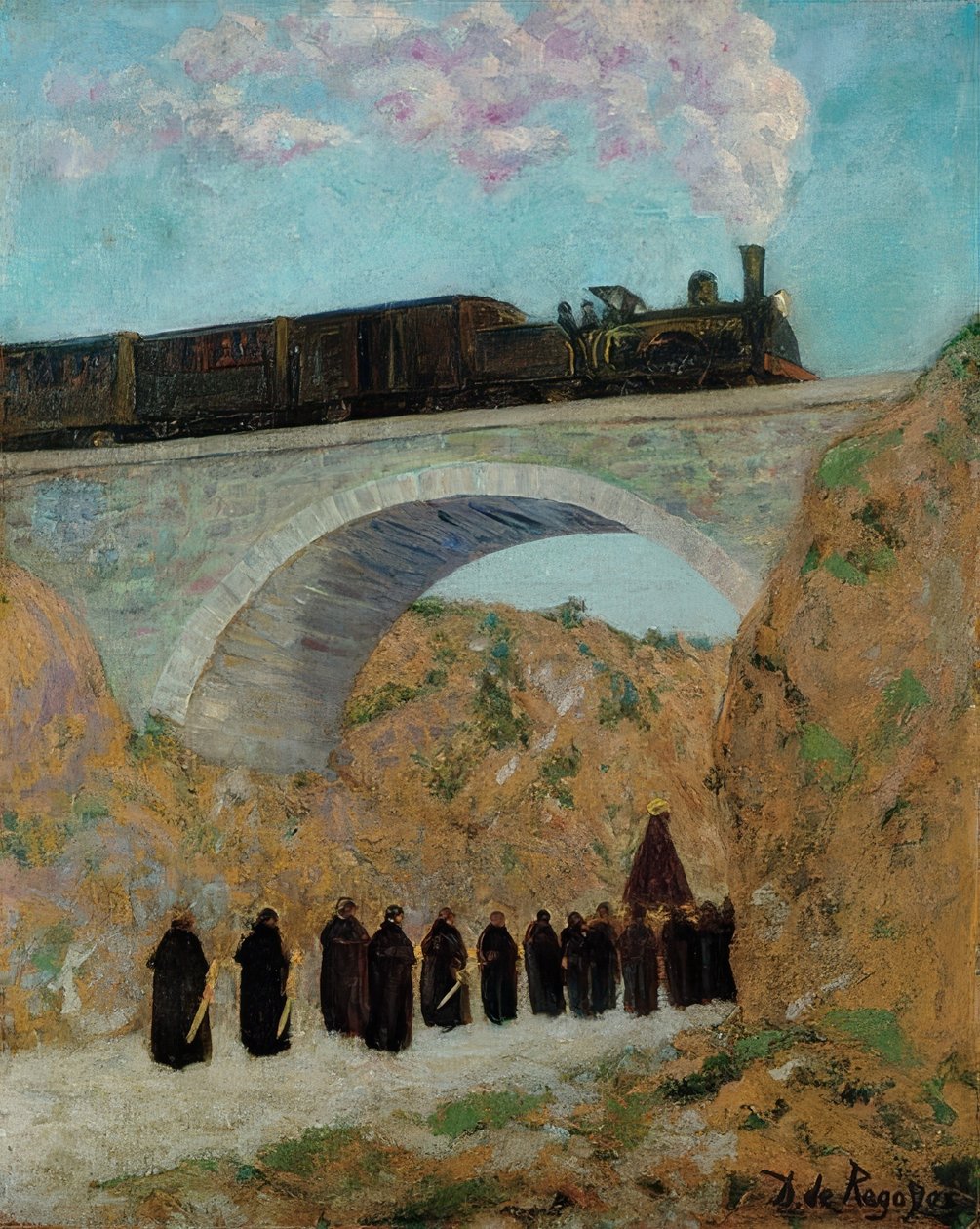 Nagypéntek Kasztíliában (Vendredi Saint en Castille). 1904 alkotó: Diario or Dario de Regoyos y Valdes