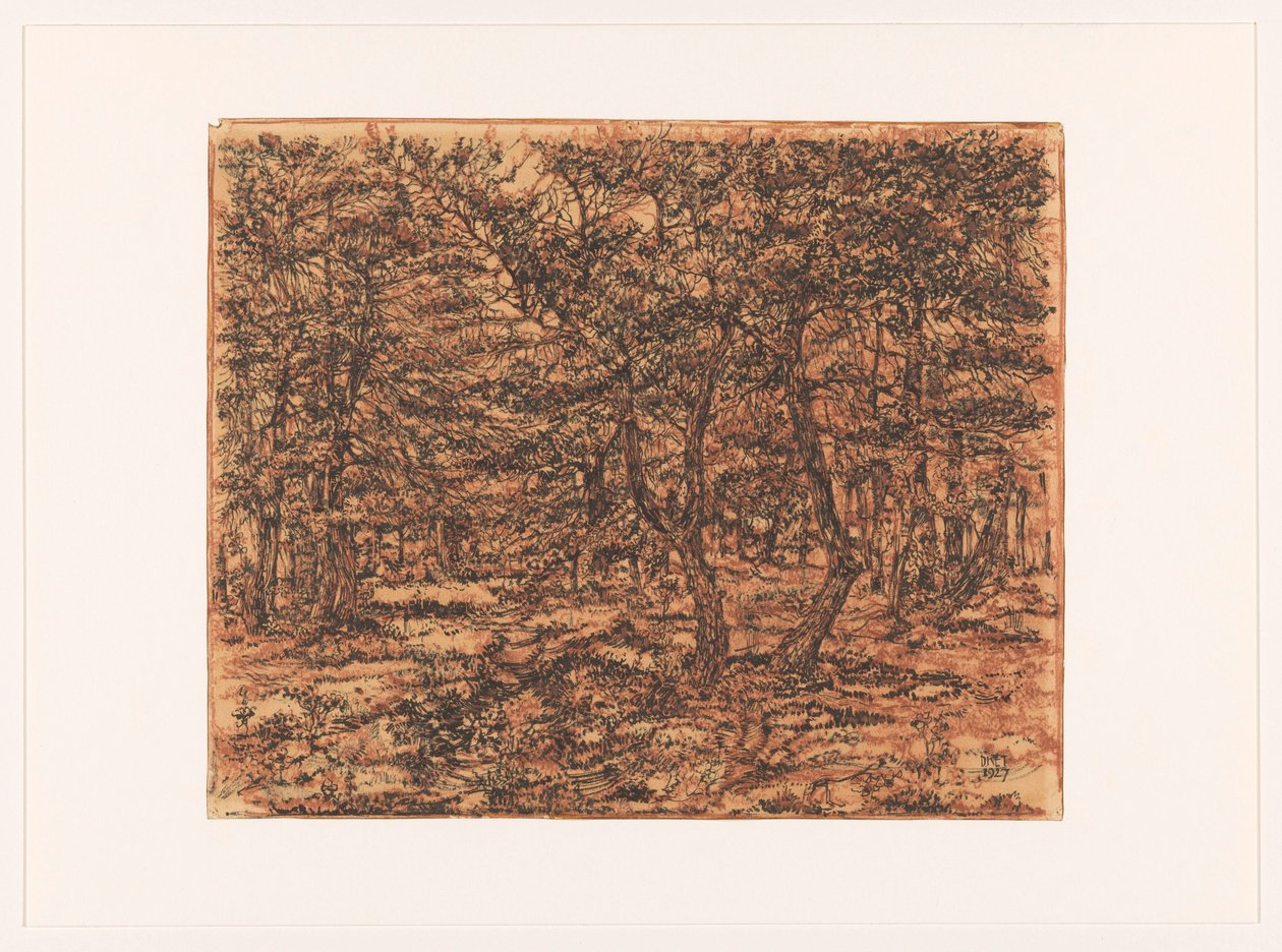 erdei táj alkotó: Dick Ket (signed by artist)