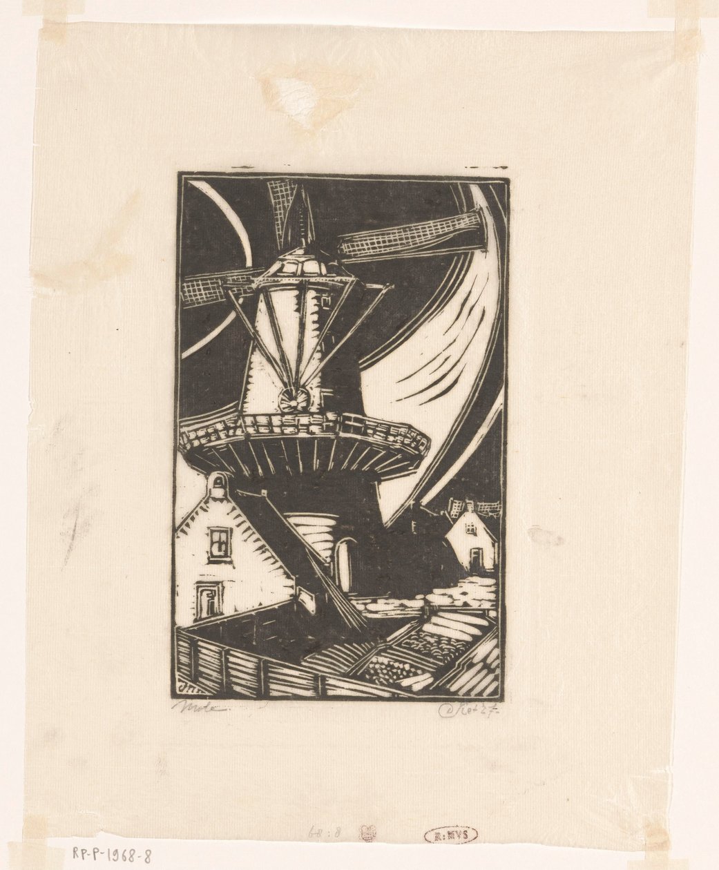 Molen (eredeti cím az objektumon) alkotó: Dick Ket (signed by artist)