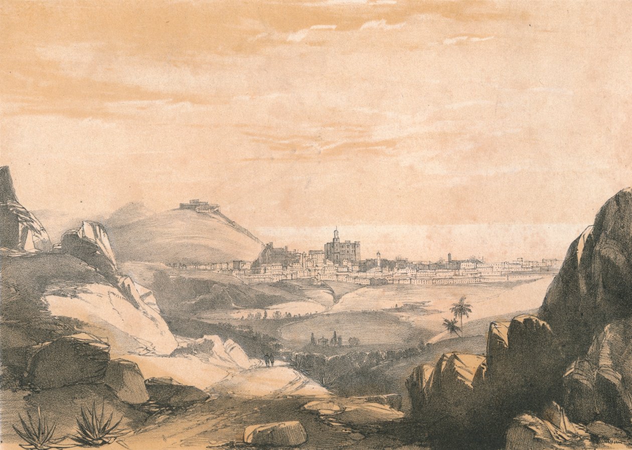 „Malaga, az Ermitákból”, 1850. alkotó: Dickinson Brothers