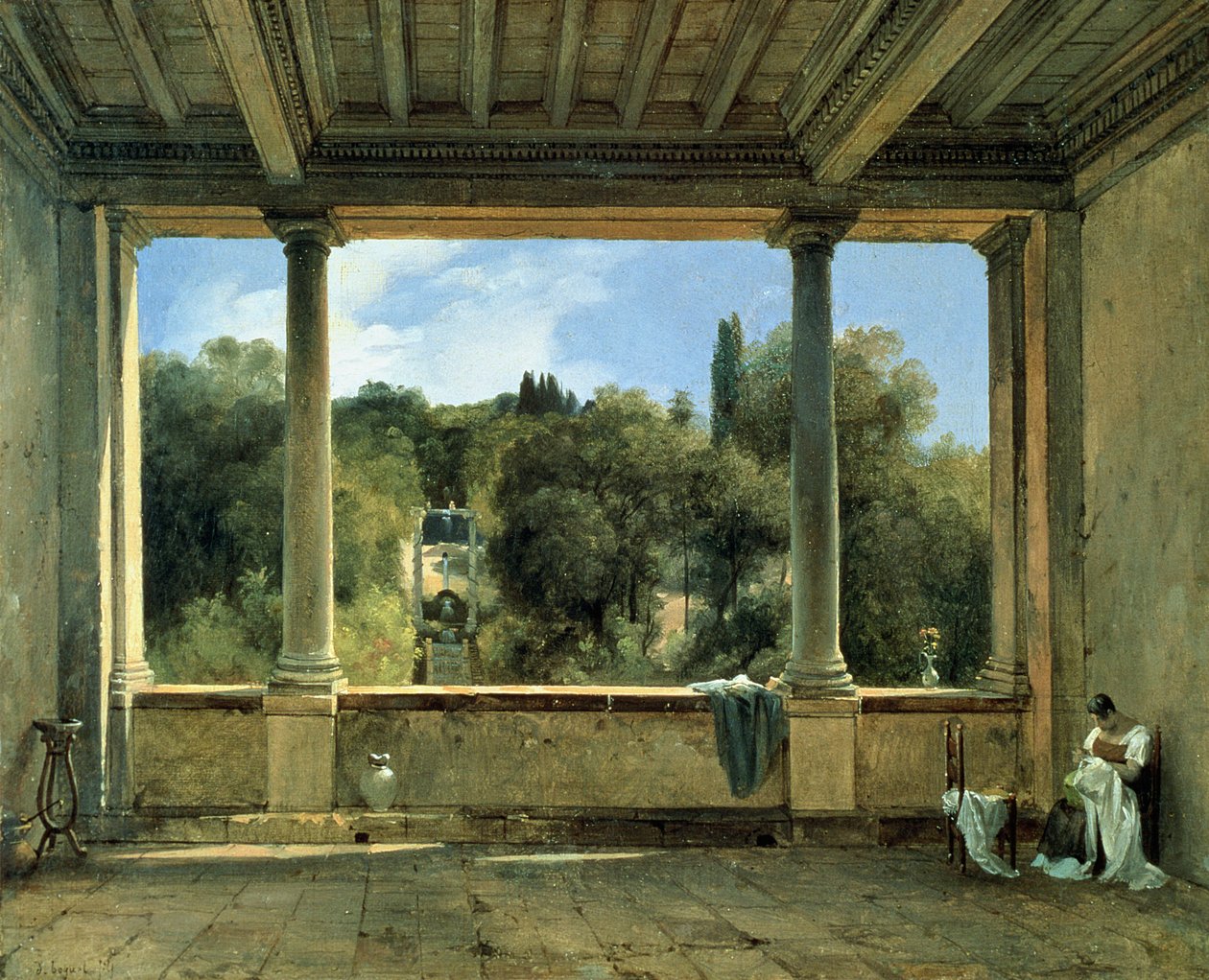 Kilátás a Frascati-i Villa Aldobrandini felső loggiájáról alkotó: Didier Boguet