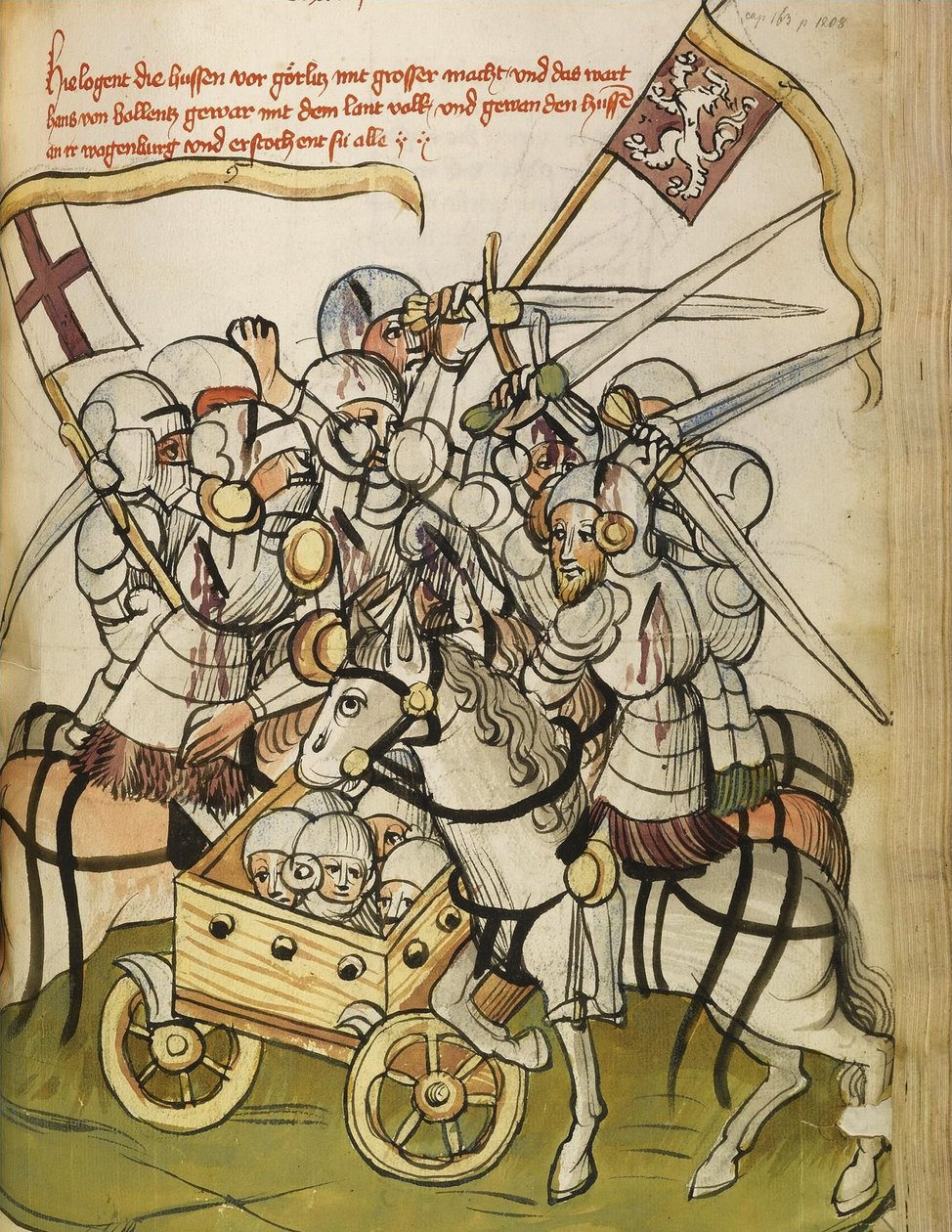 Huszita háború Eberhard Windecktől: Zsigmond császár élete és kora, c. 1450 alkotó: Diebold, Lauber
