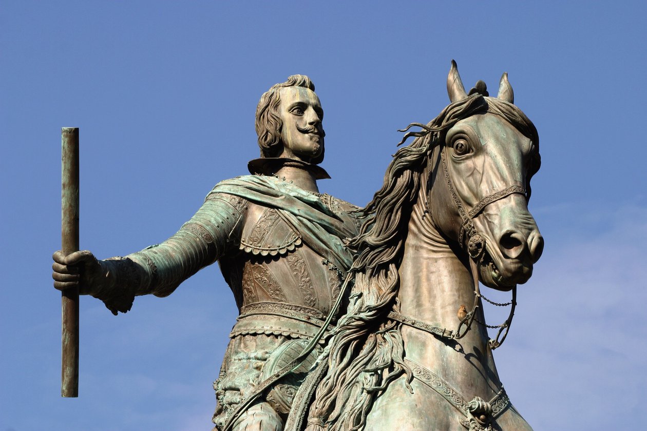 IV. Fülöp (1605-65) spanyol király lovas szobra, Tacca által bronzba öntött (bronz) (lásd még: 195602, 53906 és 79531) alkotó: Diego Velázquez