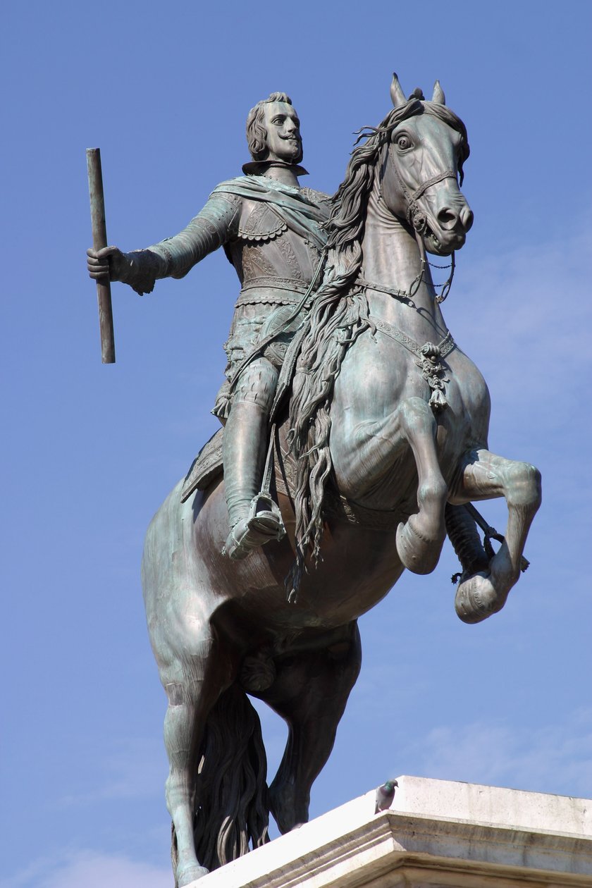 IV. Fülöp (1605-65) spanyol király lovas szobra, Tacca által bronzba öntött (bronz) (lásd még: 53906 és 79531) alkotó: Diego Velázquez