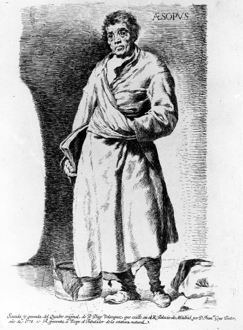 Ezópus, Francisco de Goya y Lucientes lenyomata, 1778 alkotó: Diego Velázquez