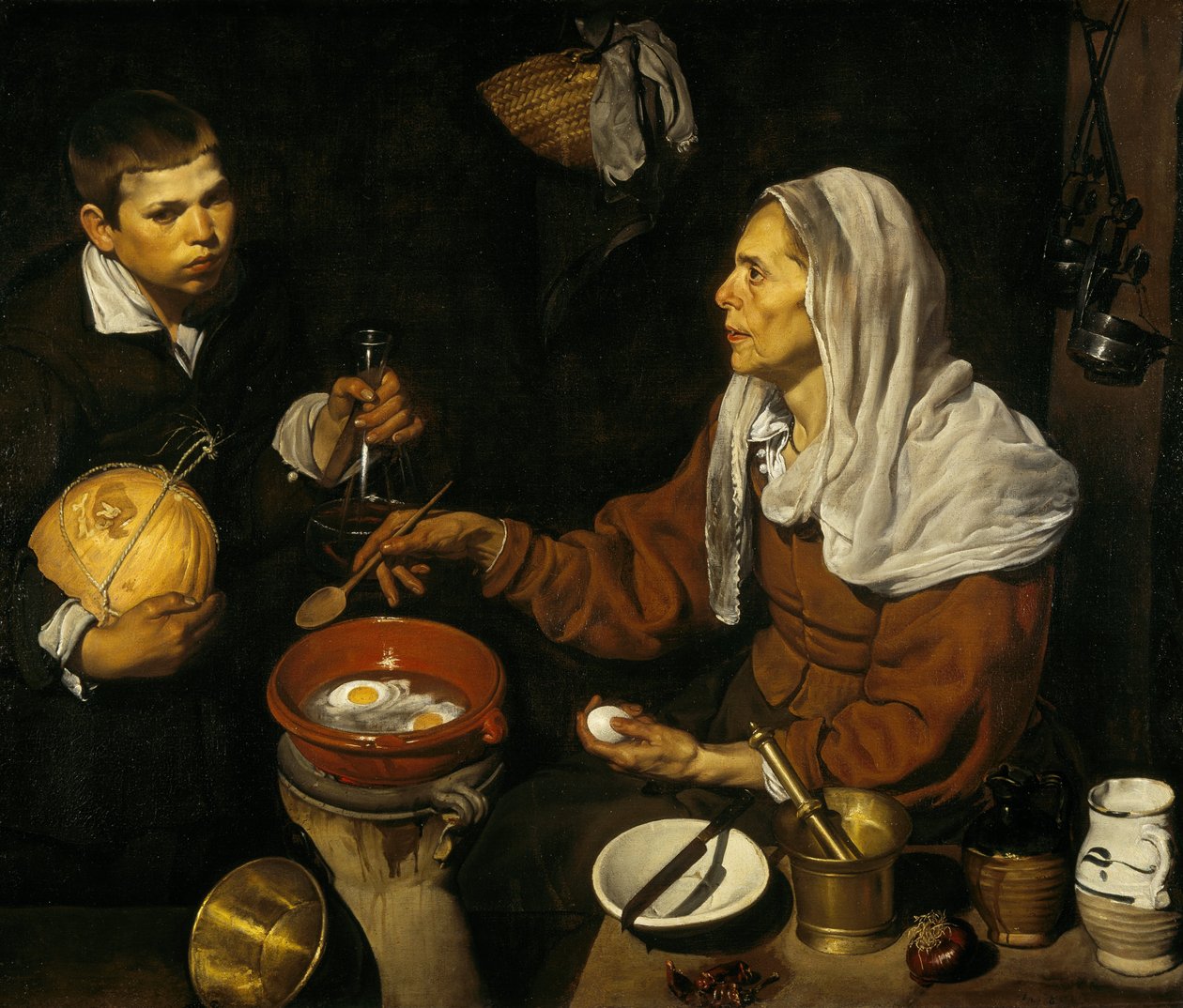 Egy öregasszony tojásfőzés alkotó: Diego Velázquez