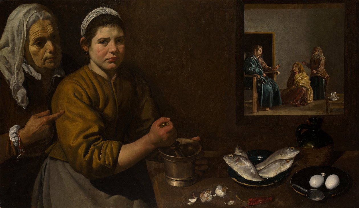 Krisztus Mária és Márta házában alkotó: Diego Velázquez