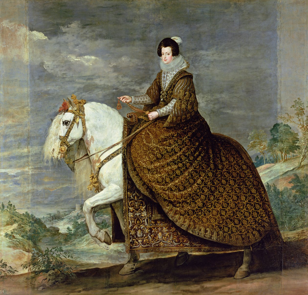 Erzsébet de France lovas portréja, IV. Fülöp spanyol felesége alkotó: Diego Velázquez