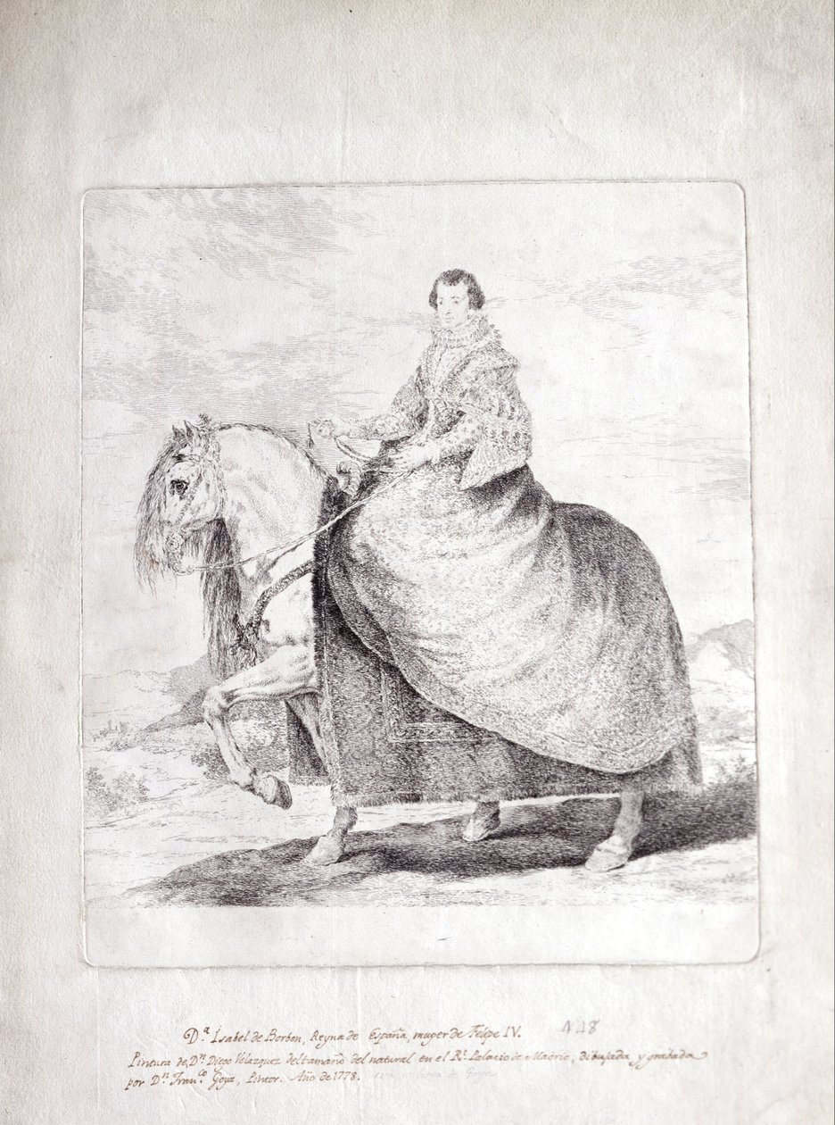 Isabel de Borbon, Spanyolország királynője, lóháton alkotó: Diego Velázquez