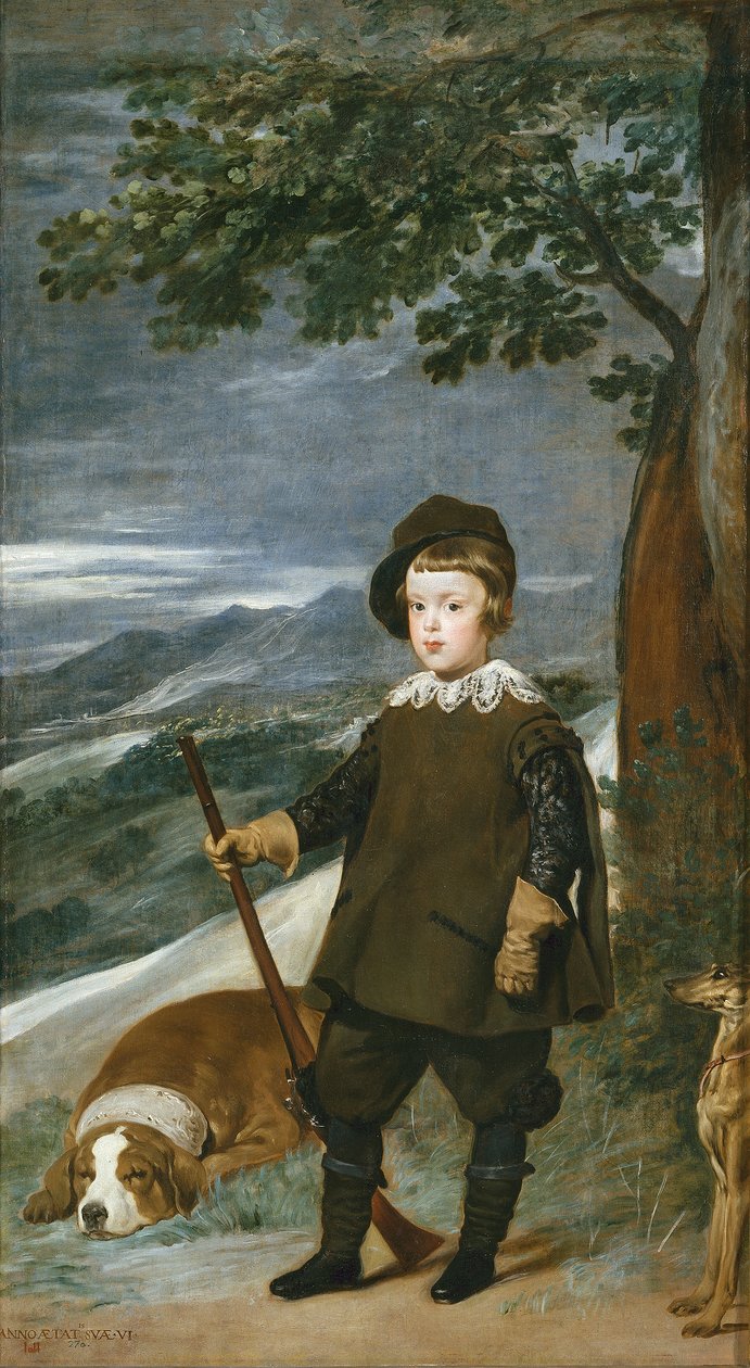 Baltasar Carlos herceg portréja vadászként alkotó: Diego Velázquez