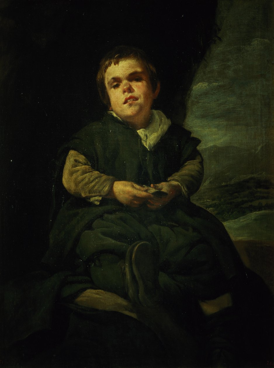 Az udvari törpe, Don Francisco Lezcano „El Nino de Vallecas”, 1637 alkotó: Diego Velázquez