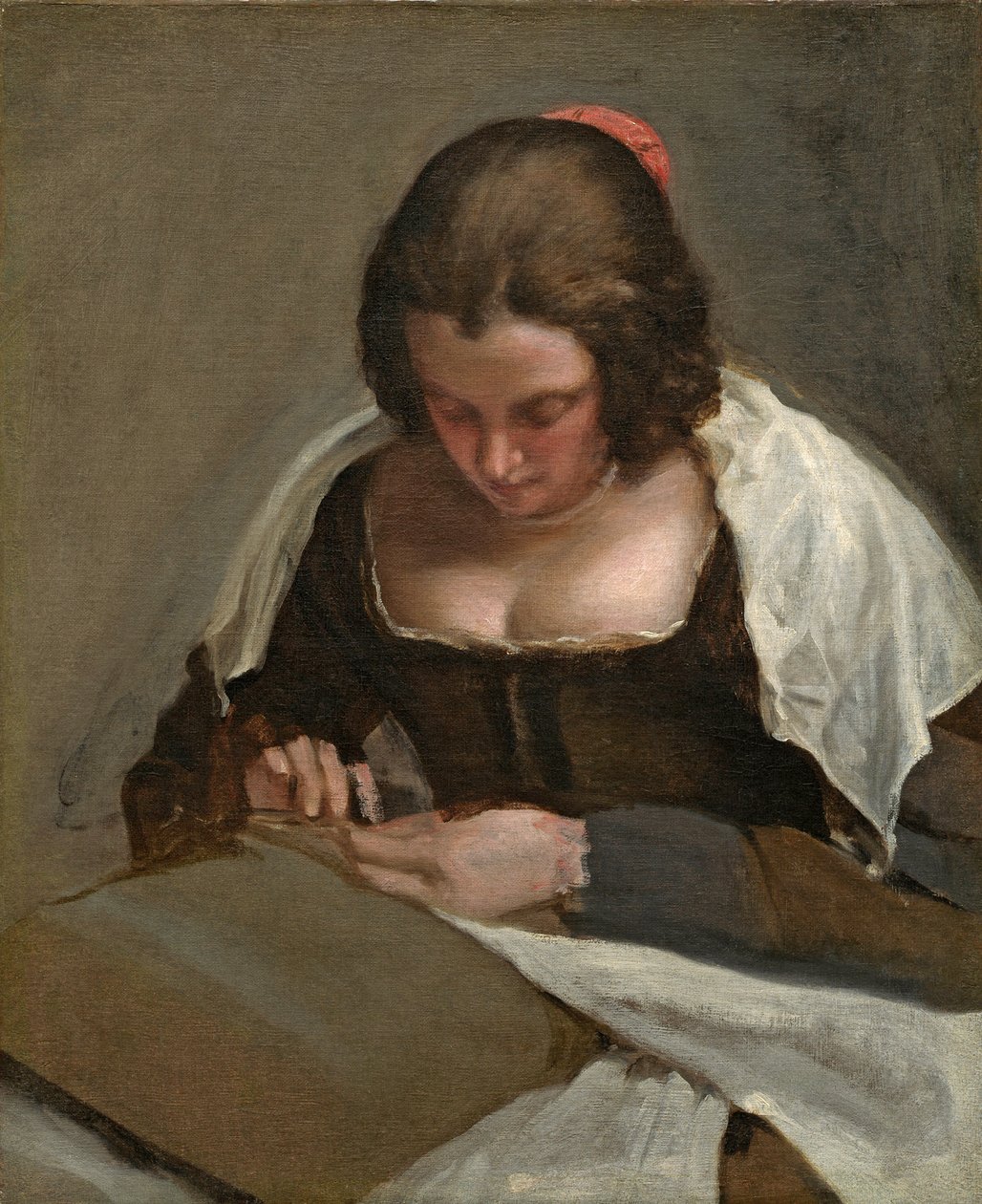 The Needlewoman, 1640-50 körül alkotó: Diego Velázquez