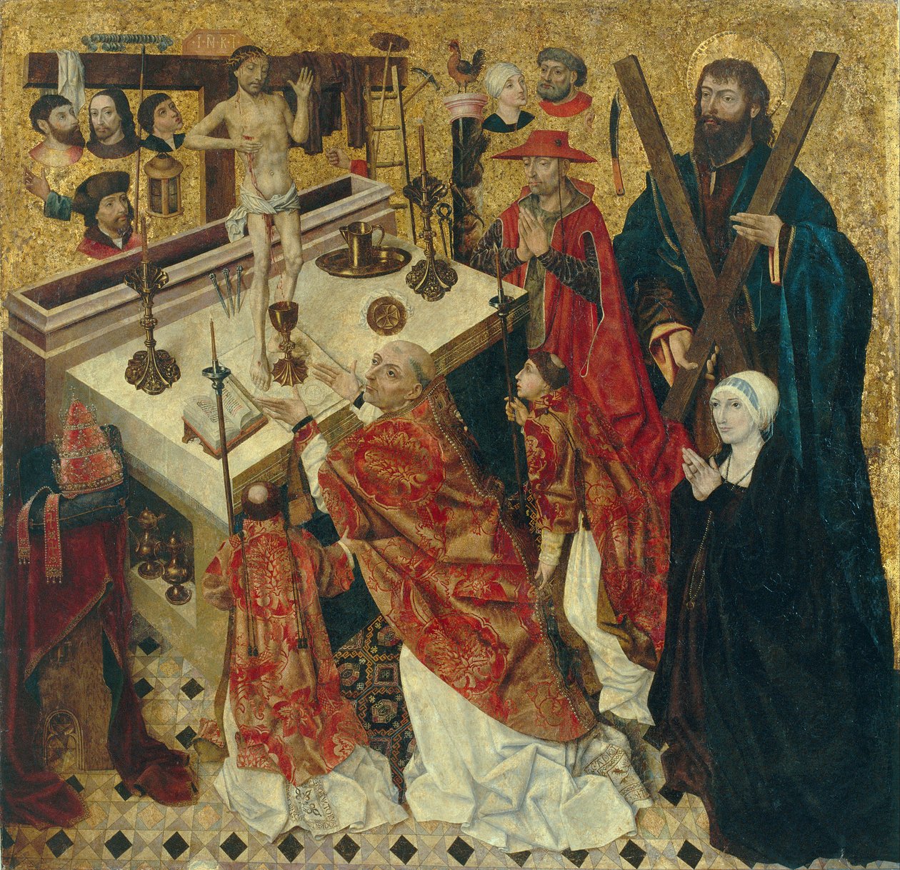 Szent Gergely miséje alkotó: Diego la de Cruz