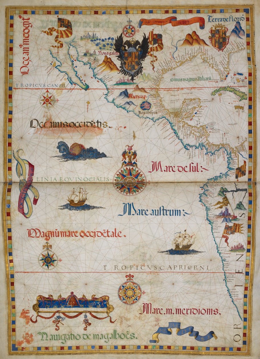 Hozzáadás. 5415A térkép, illusztráció a „Queen Mary Atlas”-ból alkotó: Diego Homem