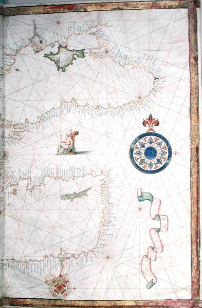 Törökország, a Kaszpi-tenger és Ciprus, részlet egy szóatlaszból, 1565 alkotó: Diego Homem