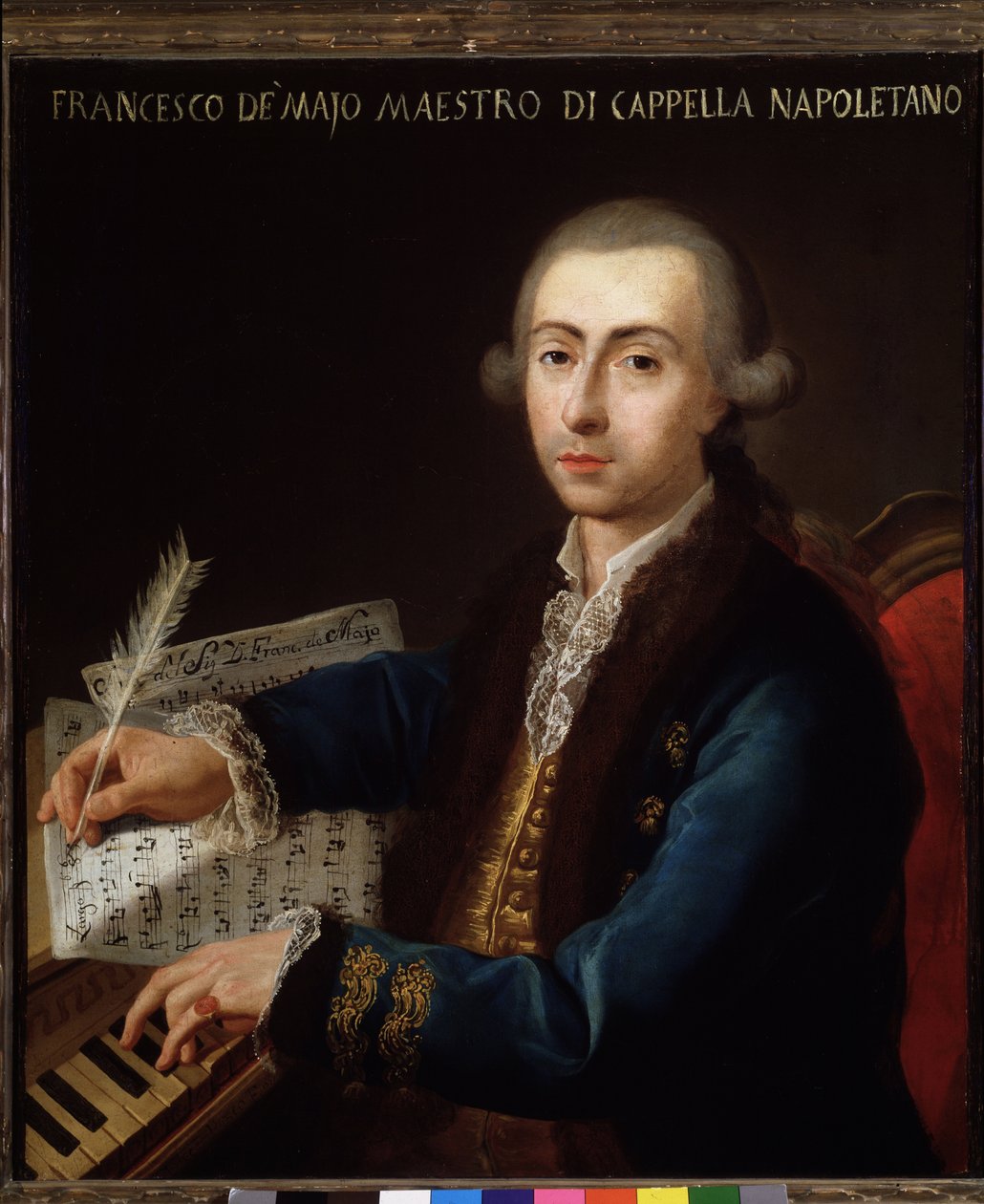 Gian Francesco de Majo (1732-1770) olasz zeneszerző portréja alkotó: Diego Pesco
