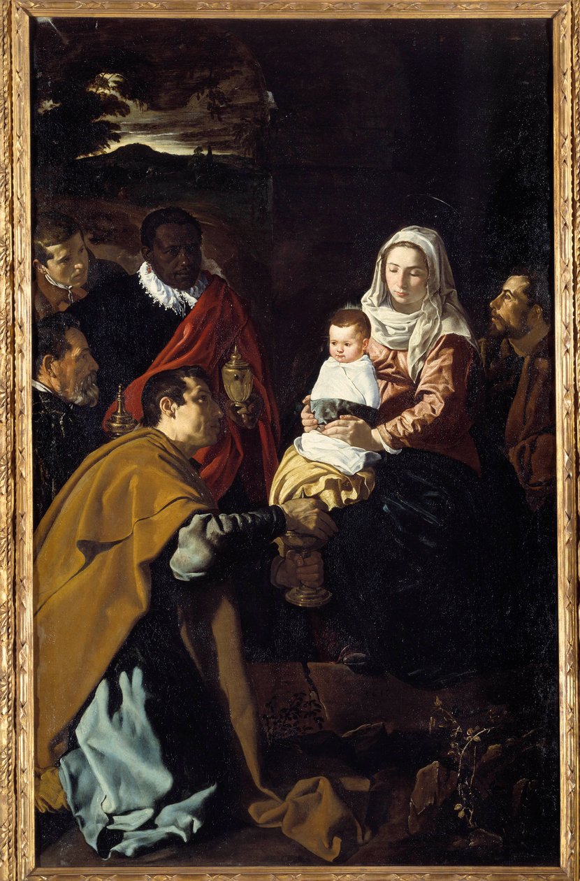 A bölcsek imádata. Diego Rodriguez de Silva y Velasquez (1599-1660) festménye alkotó: Diego Velázquez