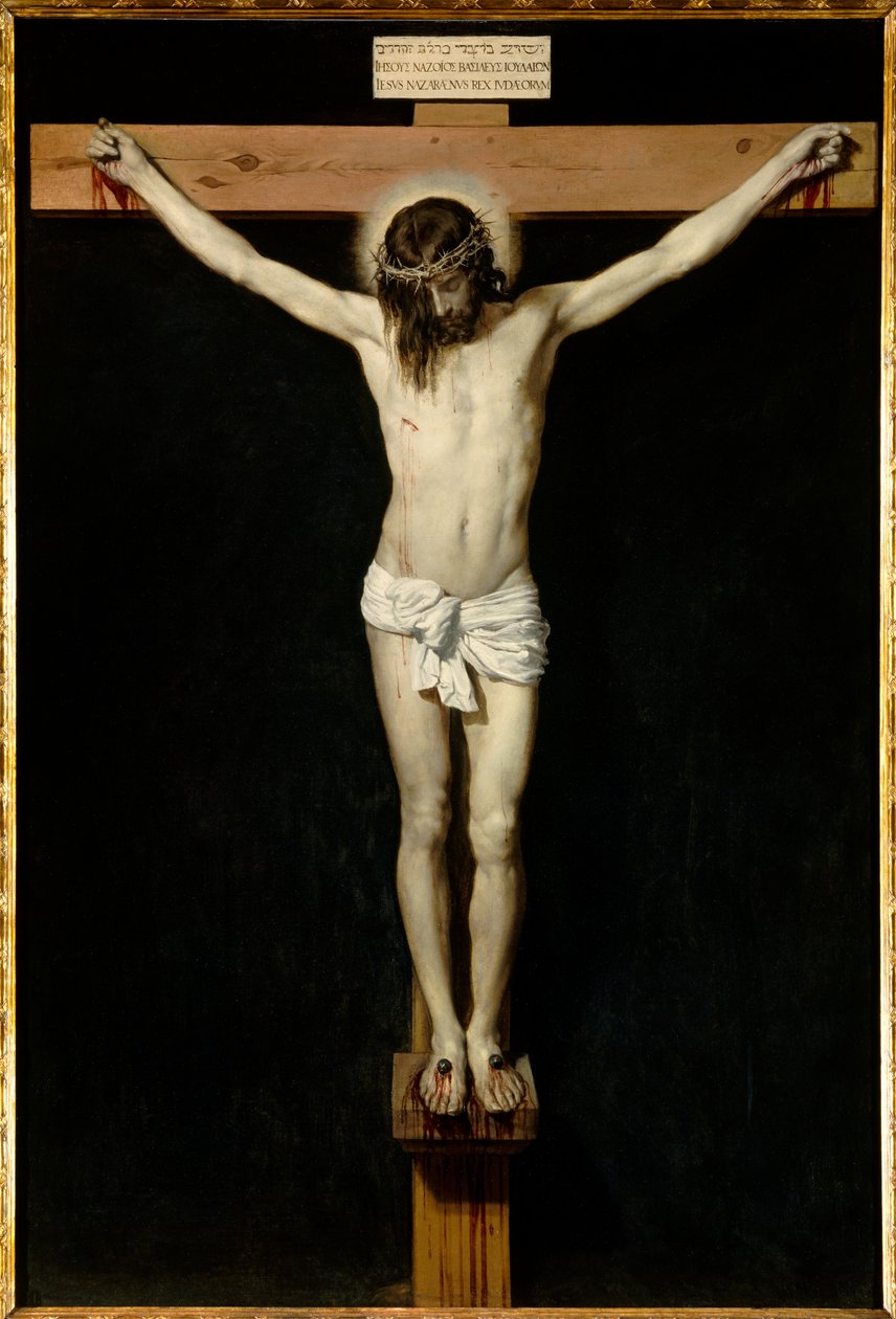 Krisztus keresztre feszít. Diego Rodriguez de Silva y Velasquez (1599-1660) festménye alkotó: Diego Velázquez