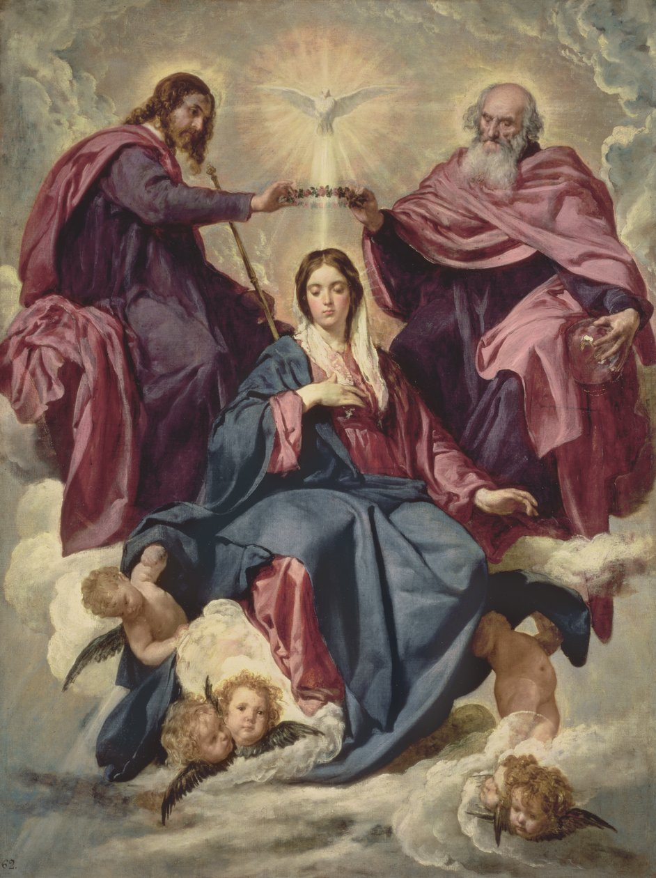 Szűz koronázása, 1641-42 körül (olaj, vászon) alkotó: Diego Velázquez