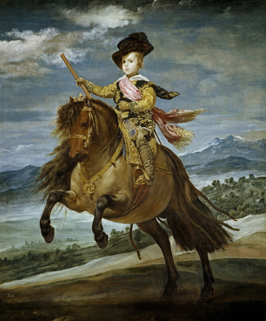 Balthasar Carlos herceg lovas portréja (Balthazar-Charles Spanyol vagy Ausztria alkotó: Diego Velázquez