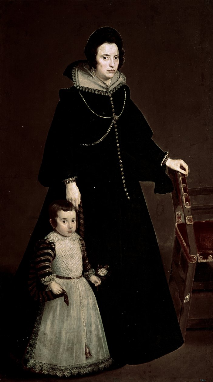Doña Antonia de Ipeñarrieta portréja fiával, 1631 körül (olaj, vászon) alkotó: Diego Rodriguez de Silva y Velazquez