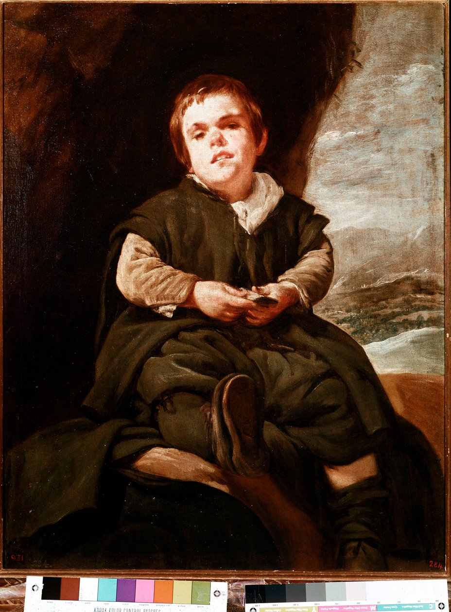 Don Francisco Lezcano, a spanyol udvar törpéjének portréja (olaj, vászon alkotó: Diego Velázquez