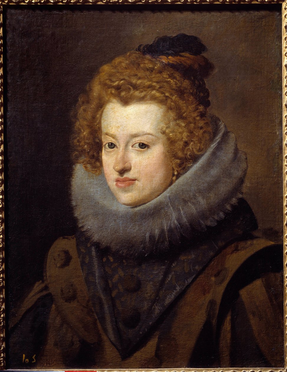 Donna Mária, magyar királynő (1606-1646) portréja. Diego Rodriguez de Silva és Velasquez (1599-1660) festménye alkotó: Diego Velázquez