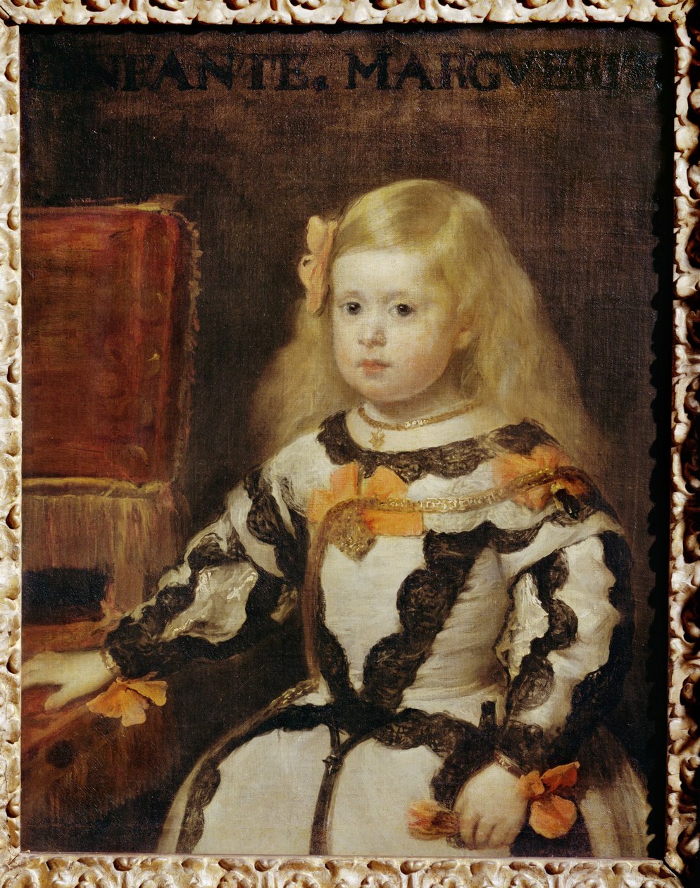 Margarita Terézia infánsnő, IV. Fülöp spanyol király lányának portréja ... alkotó: Diego Rodriguez de Silva y Velazquez