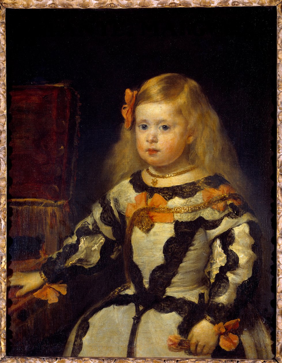 IV. Fülöp lánya, Mária Mária (1651-1673) portréja. Diego Velasquez festménye (Velazquez alkotó: Diego Velázquez