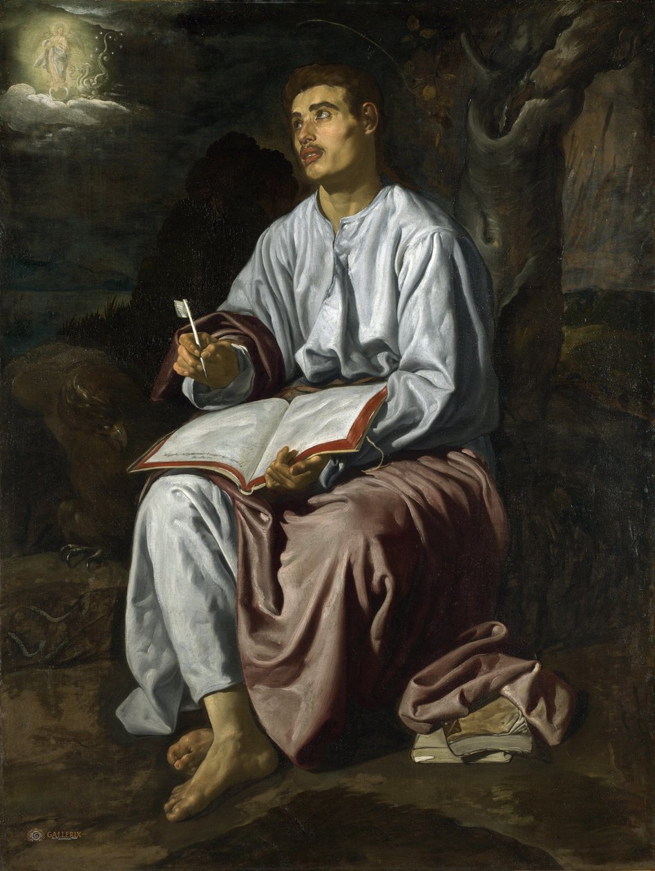 Szent János evangélista Patmosz szigetén, 1618 körül (olaj, vászon) alkotó: Diego Velázquez