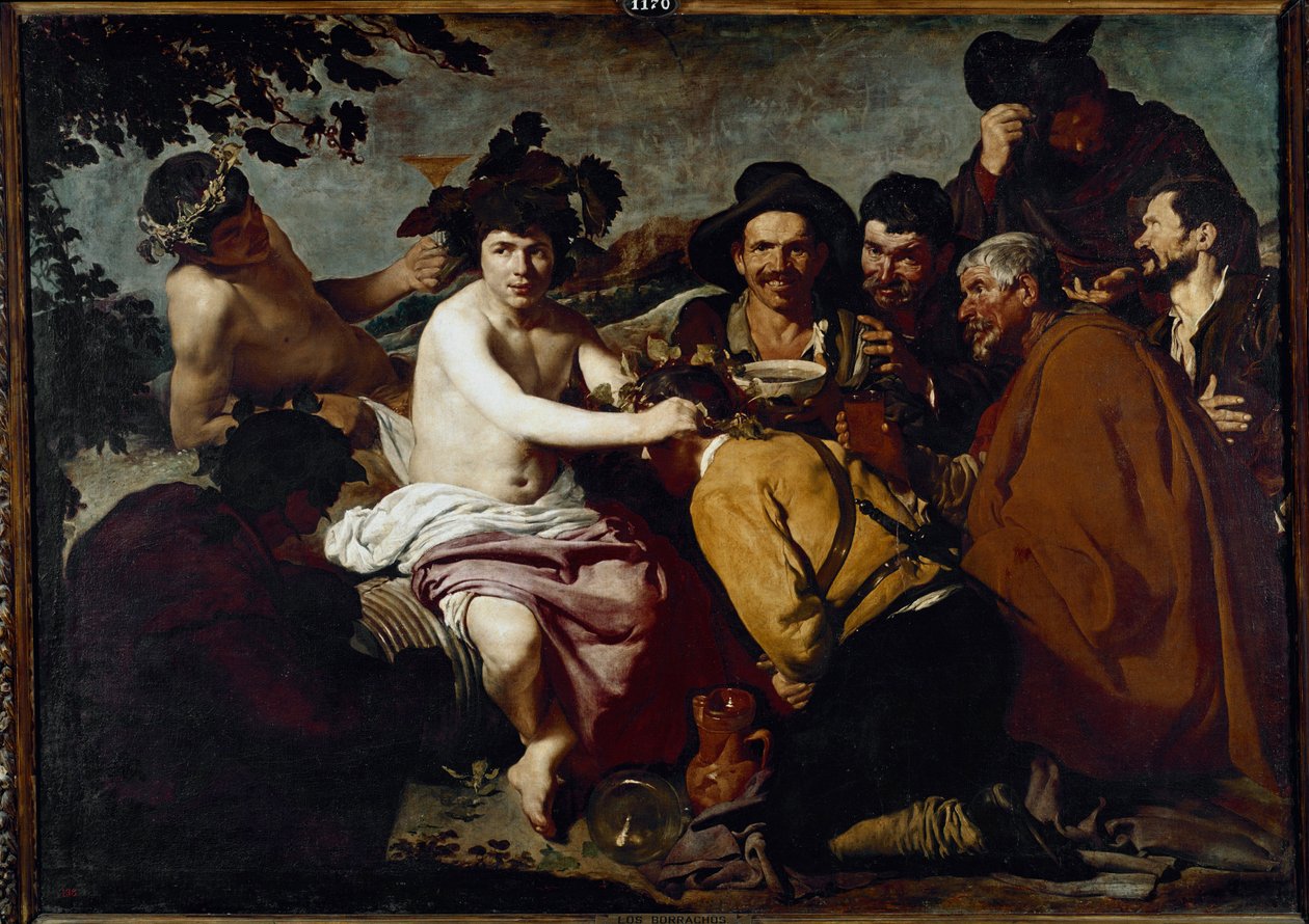 Bacchus vagy a részeg diadala (olaj, vászon alkotó: Diego Velázquez
