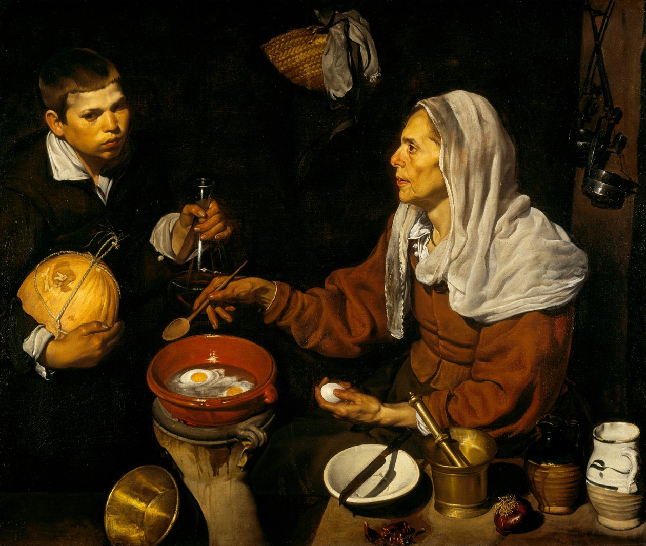 Egy öregasszony tojásfőzés alkotó: Diego Velázquez