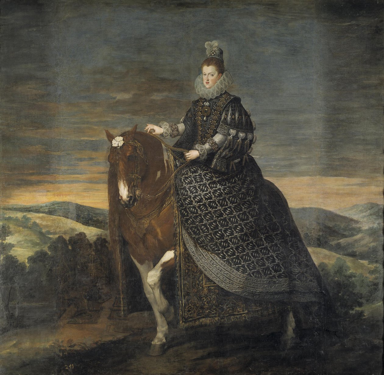 Ausztriai Margarita lovas portréja alkotó: Diego Velázquez