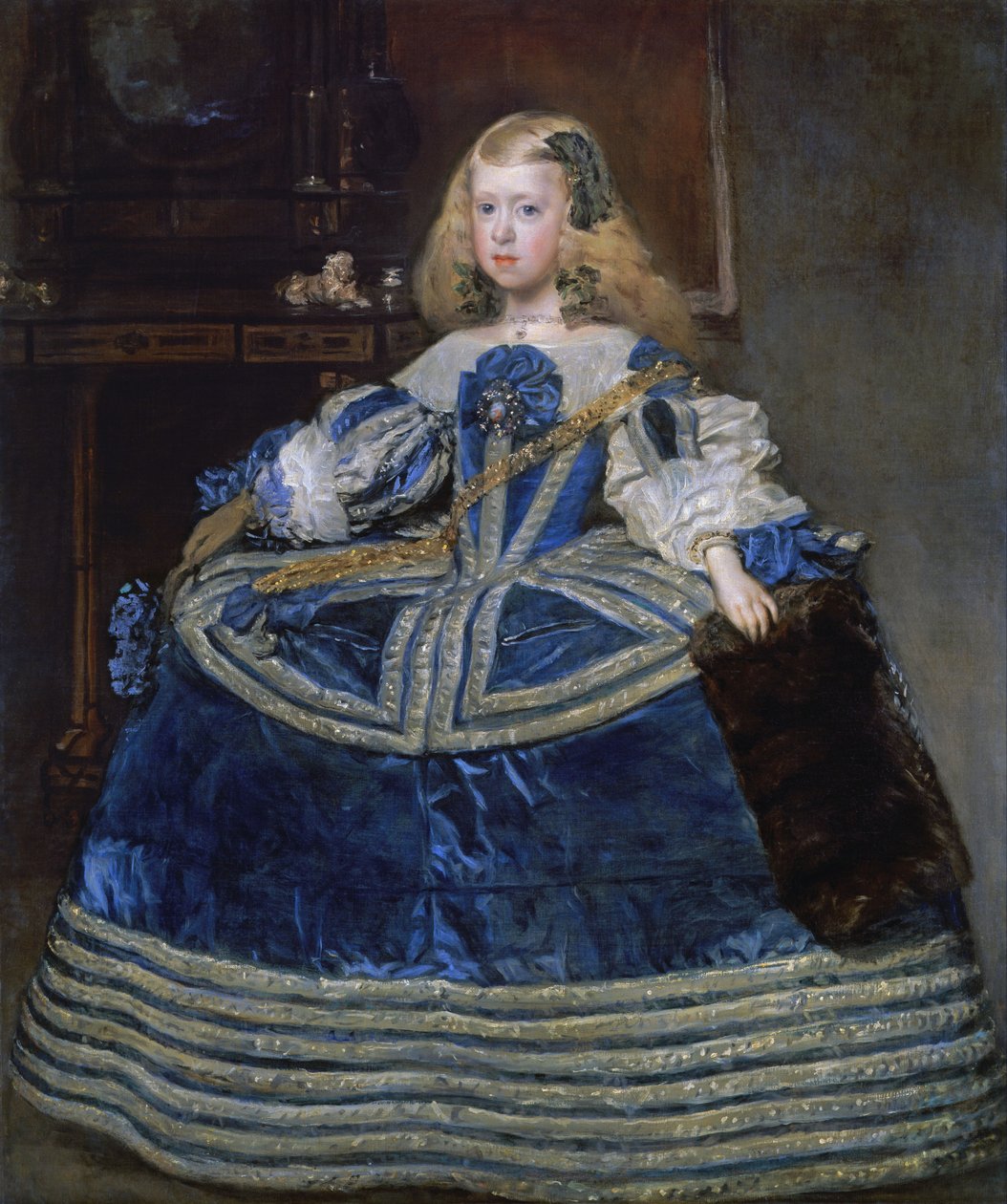 Margarita Terézia infánsnő kék ruhában alkotó: Diego Velázquez