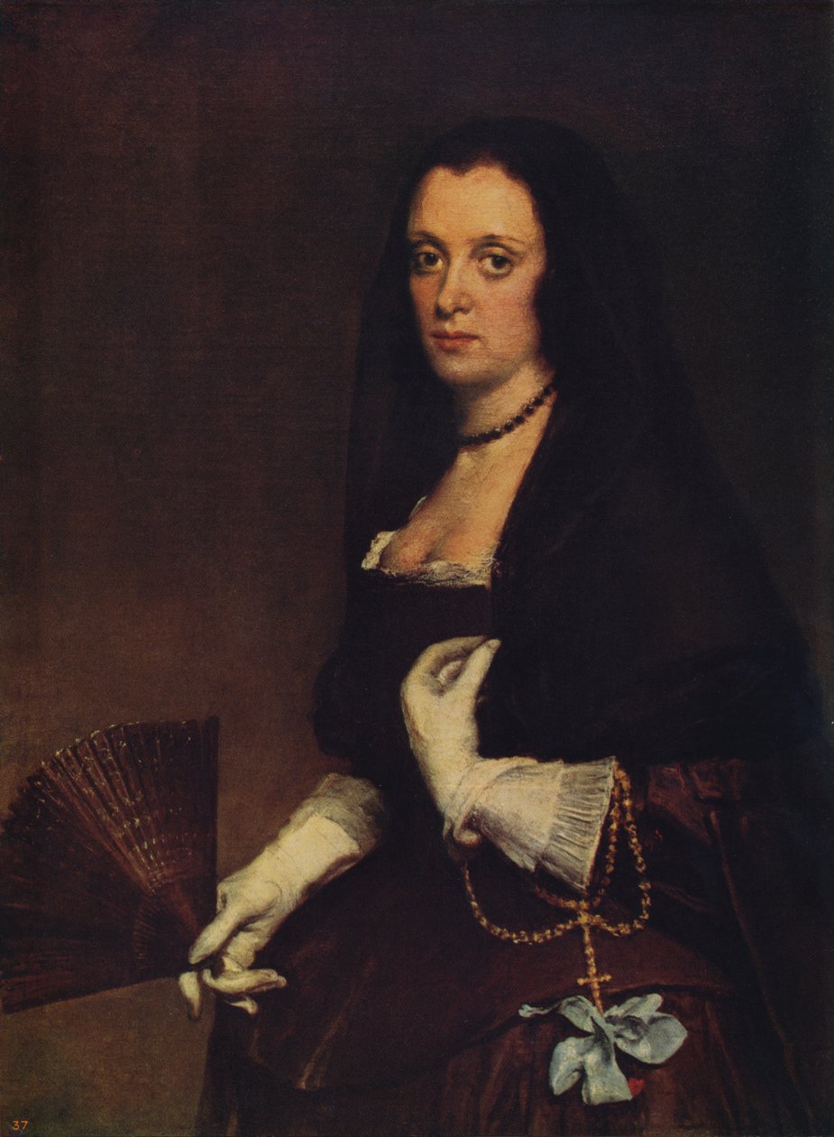 Hölgy legyezővel, c1638-1639, c1915 alkotó: Diego Velázquez