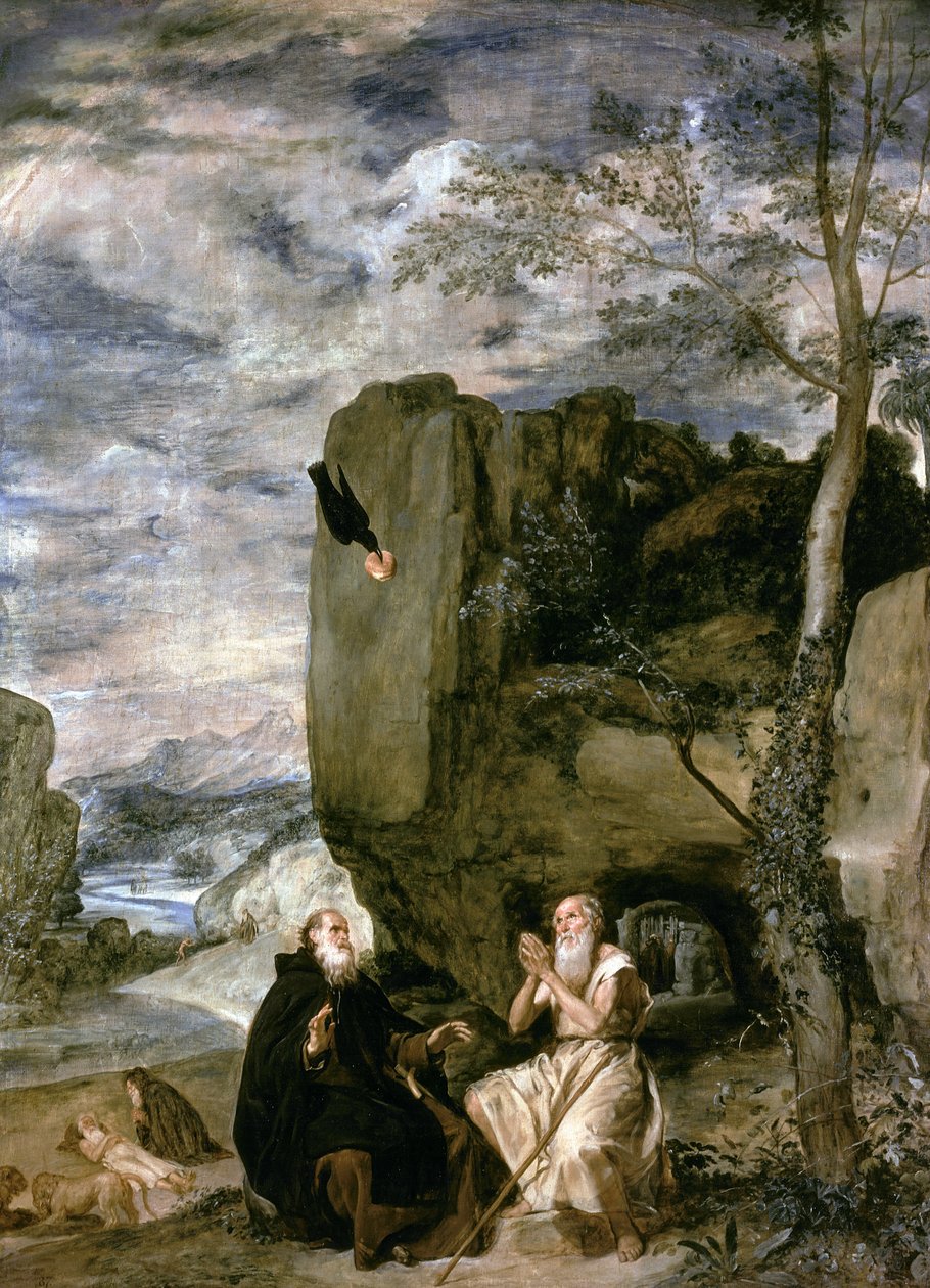 Szent Antal apát és Szent Pál első remete, 1642 körül alkotó: Diego Velázquez