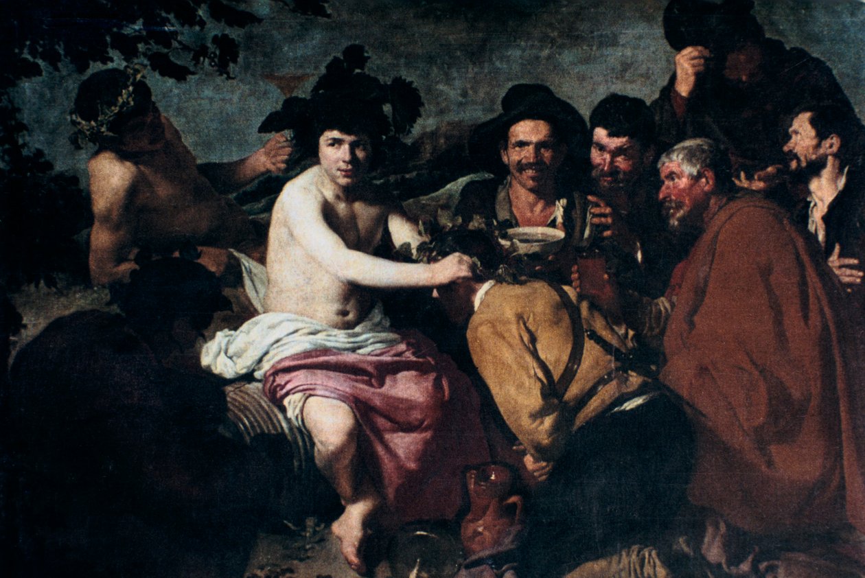 Bacchus diadala avagy A részegek, 17. század. alkotó: Diego Velázquez