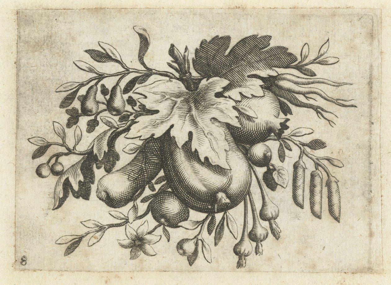 Festoen van Vrutten Utazáshoz hasznos kis gyümölcsös könyv (sorozat címe) alkotó: Dietrich Krüger (attributed to)
