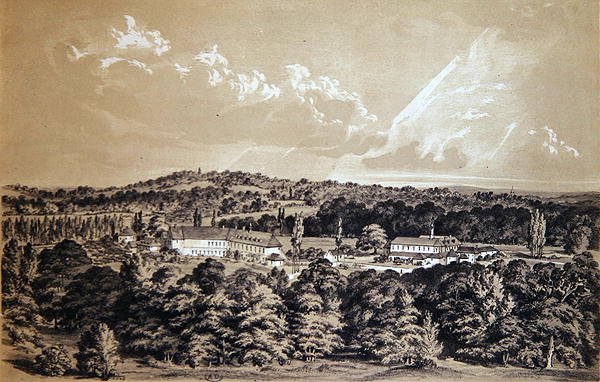 La Grande Trappe, 1860 körül (litho) alkotó: Dieudonne Auguste (after) Lancelot