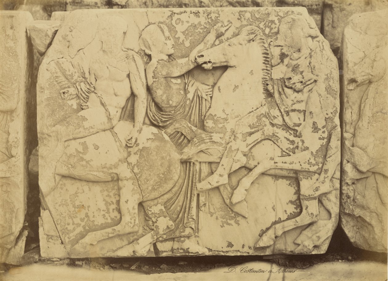 [Athén - szobortöredék, Parthenon fríz] alkotó: Dimitrios Constantin