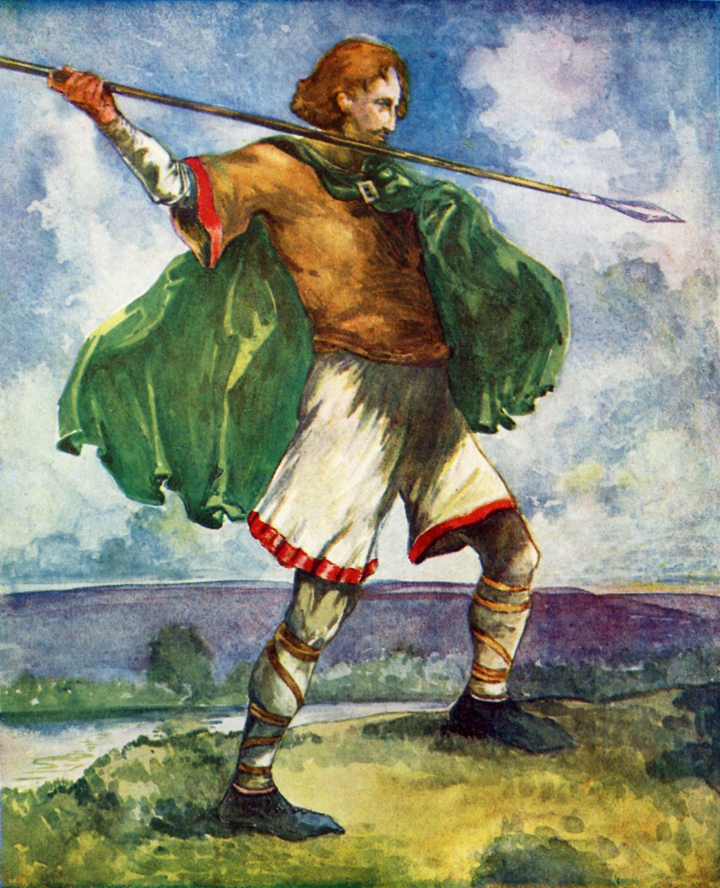 Férfi jelmez II. Vilmos uralkodása idején (1087-1100) alkotó: Dion Clayton Calthrop