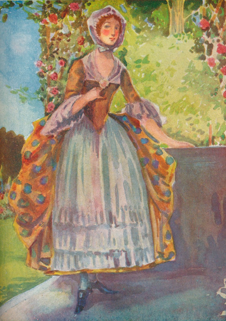 „II. György korabeli nő”, 1907 alkotó: Dion Clayton Calthrop