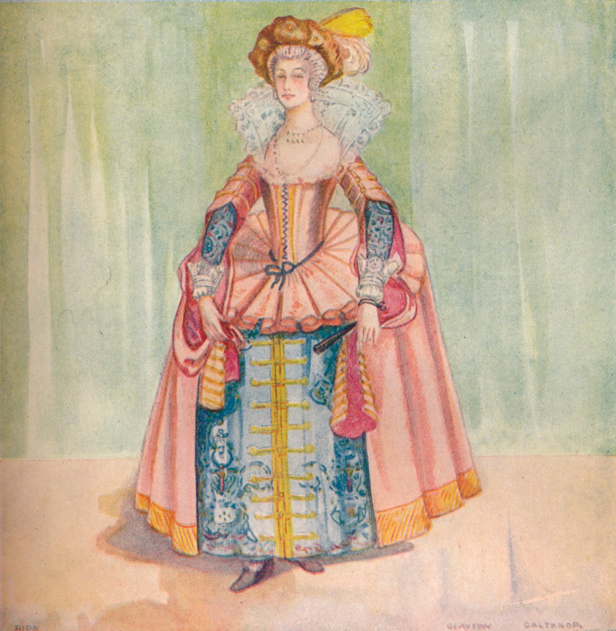 Egy nő I. Jakab idejében, 1907 alkotó: Dion Clayton Calthrop