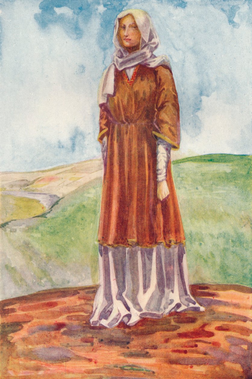 „I. Vilmos korabeli nő”, 1907 alkotó: Dion Clayton Calthrop