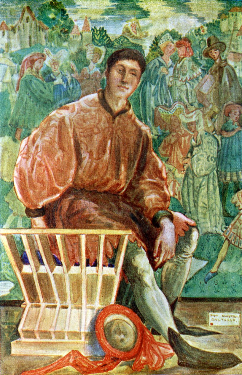 Férfi jelmez VI. Henrik uralkodása idején (1422-1461) alkotó: Dion Clayton Calthrop