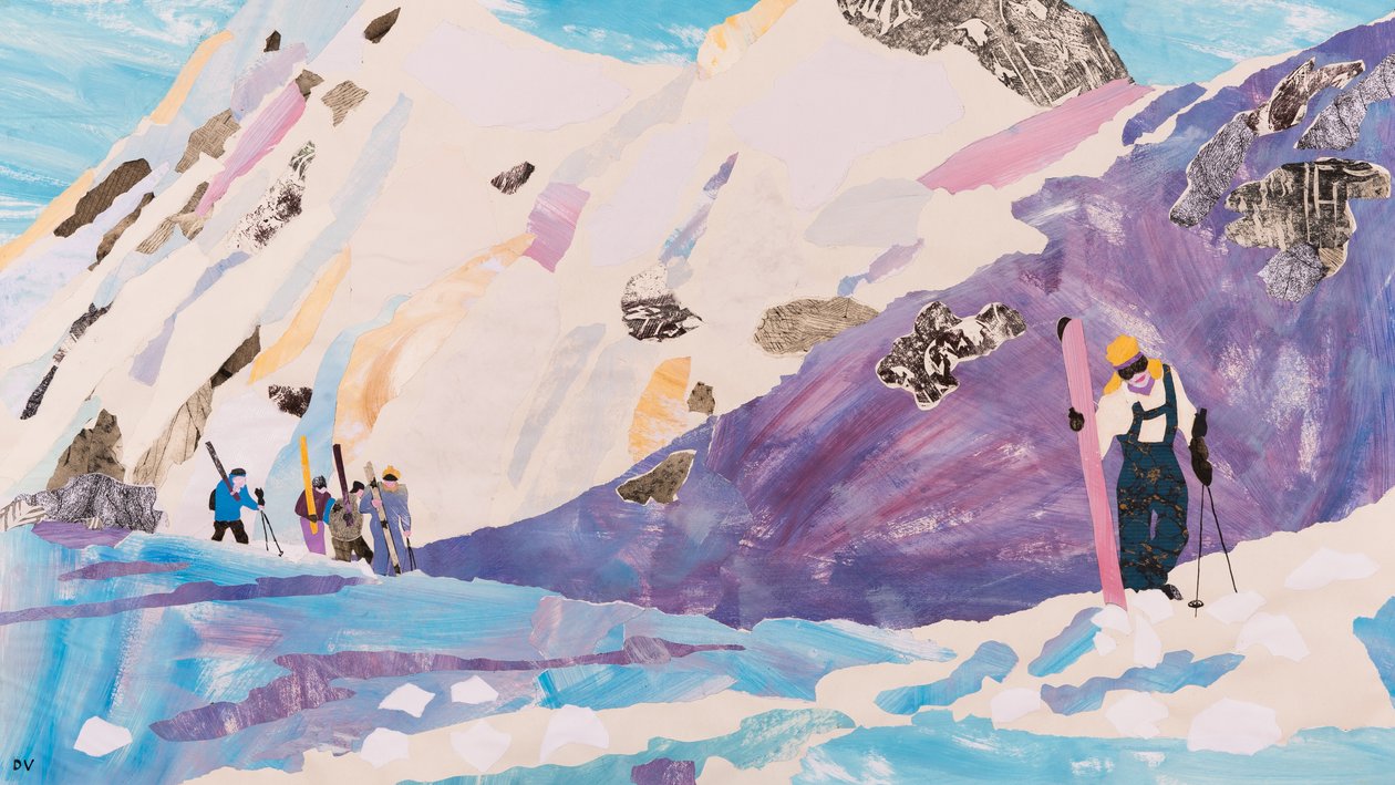 Climbing for the Powder, 2015 (kollázs) alkotó: Dione Verulam