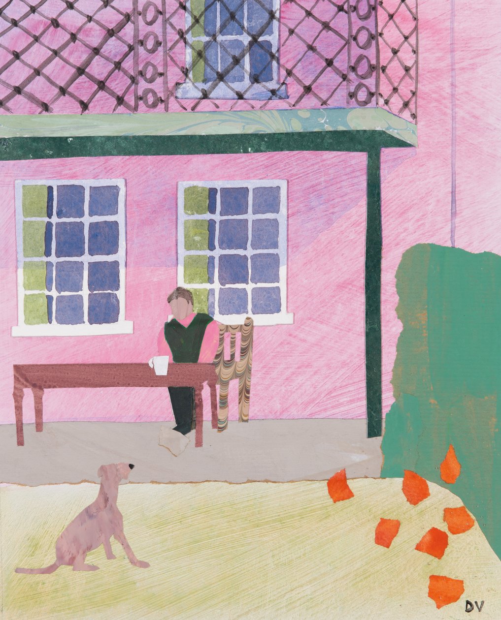 Kávészünet (kollázs) alkotó: Dione Verulam