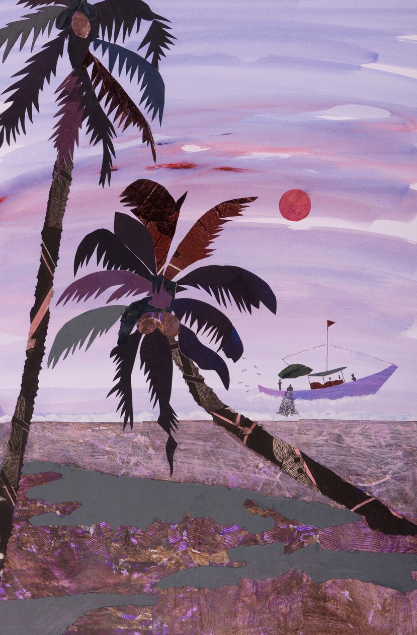 Horgászat, 2020 (kollázs) alkotó: Dione Verulam