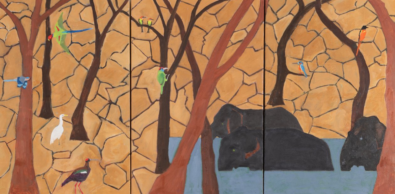 Dzsungel, India, 2020 (olaj, vászon) alkotó: Dione Verulam